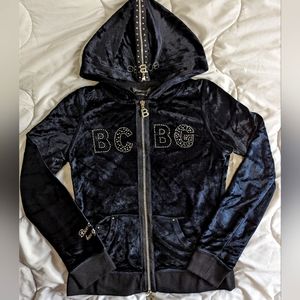 BCBG Max velour zip up (small)